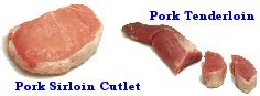 Pork Sirloin Cutlet and Tenderloin